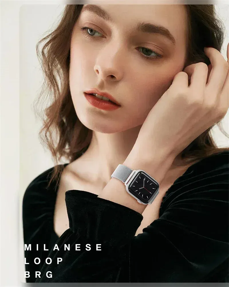 Milanese Loop per cinturino Iwatch Ultra-2 49mm 45mm 44mm 41mm 40mm Bracciale in metallo per cinturini Iwatch Serie 9 8 7 6 5 4 SE_voghion.com