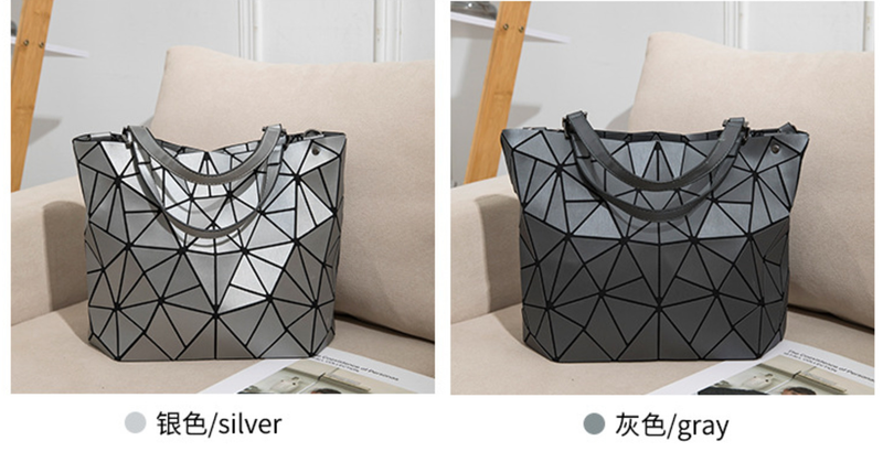 2023 Neue Mode Einfache Lingge Damentasche Trend Eine Schulter Handtasche Damen Gespleißte Geometrische Tragetasche_voghion.com