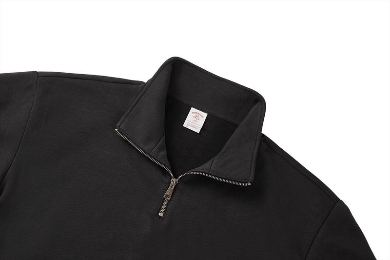 Amerikanischer strapazierfähiger Pullover mit halbem Reißverschluss für Herren im Frühling und Herbst, lockeres Langarmhemd mit Stehkragen, Jacke_voghion.com