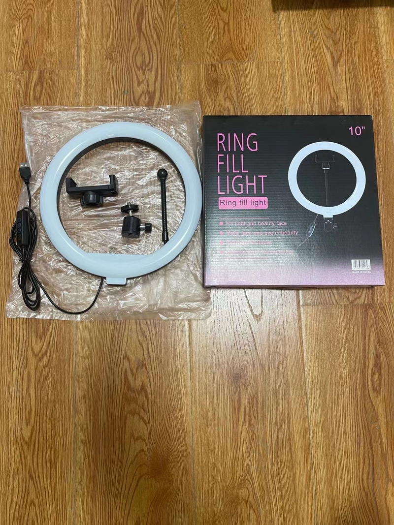 10-tommers selfie-ringlys med valgfritt stativ, fotografifylllys Led ringlampe ringlys for videoopptak direktesending_voghion.com