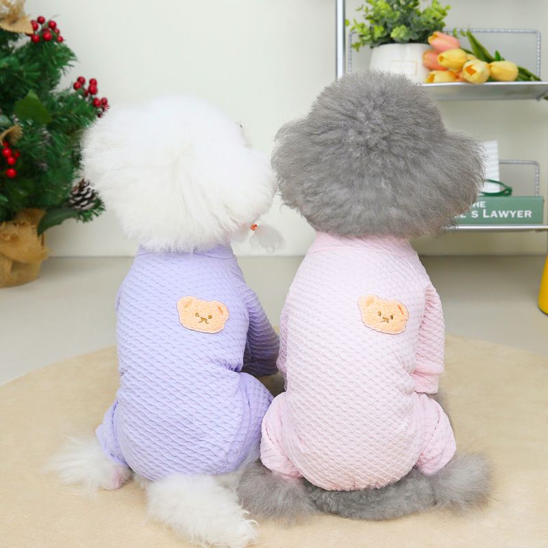 Pet clothing, autumn and four legged teddy dog pet clothes, winter 22 bubble bear home clothes_voghion.com