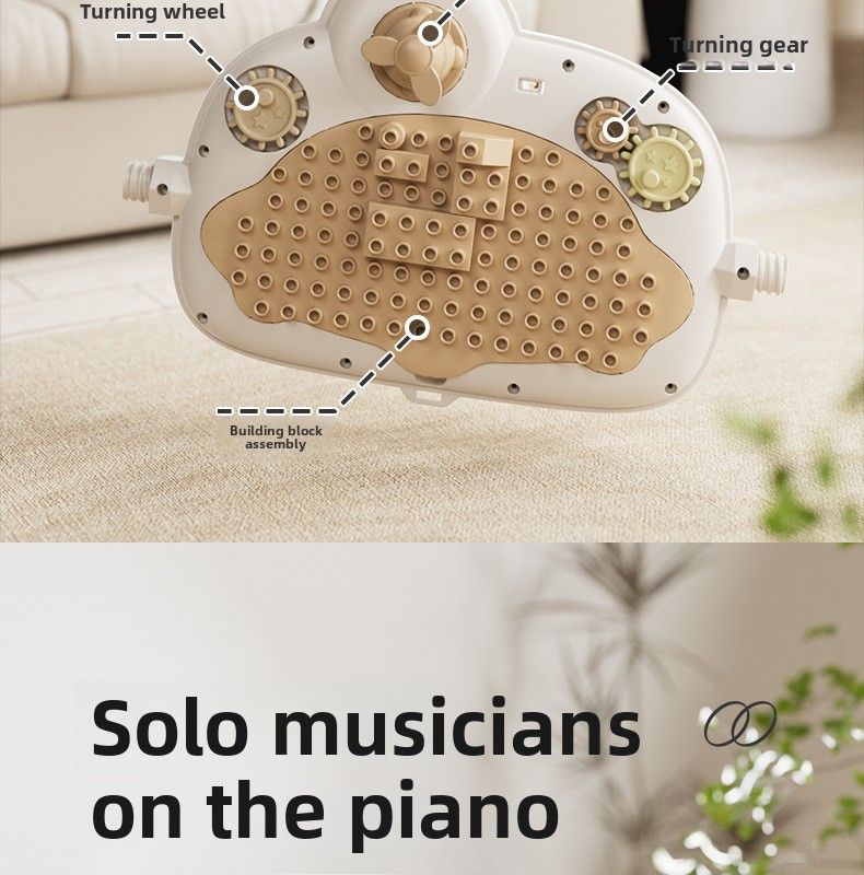 Qiao Le Bear Baby Pedal Piano Fitness Rack Walker 3 luni 6 Puzzle Educație timpurie Nou-născut Toddler Baby Toys_voghion.com