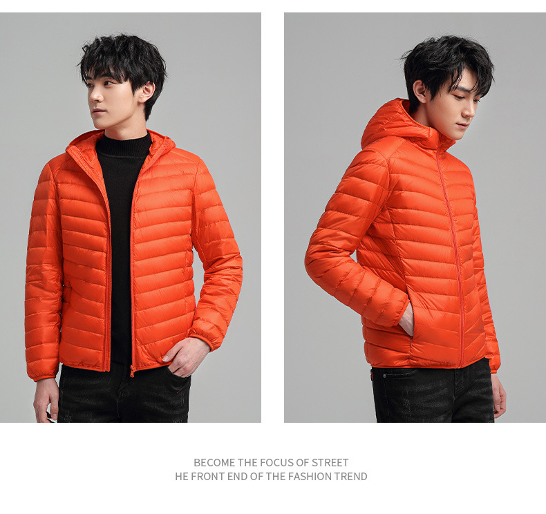 2023 winter new style men's light down jacket short stand collar fashion white duck down warm jacket men's clothing_voghion.com