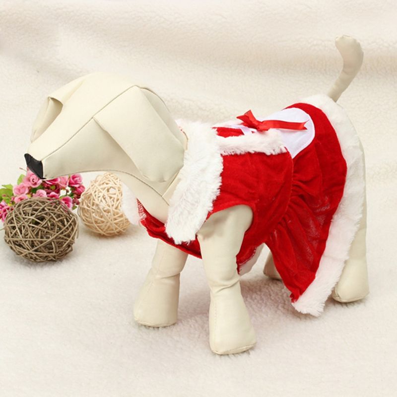 Costume da Babbo Natale, classico cappotto natalizio per cani_voghion.com