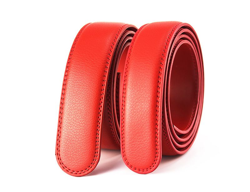 HOT HIDUP Hochwertiger Echtleder-Automatikgürtel für Herren in Blau, nur Riemen ohne Schnalle, 3,5 cm breit_voghion.com
