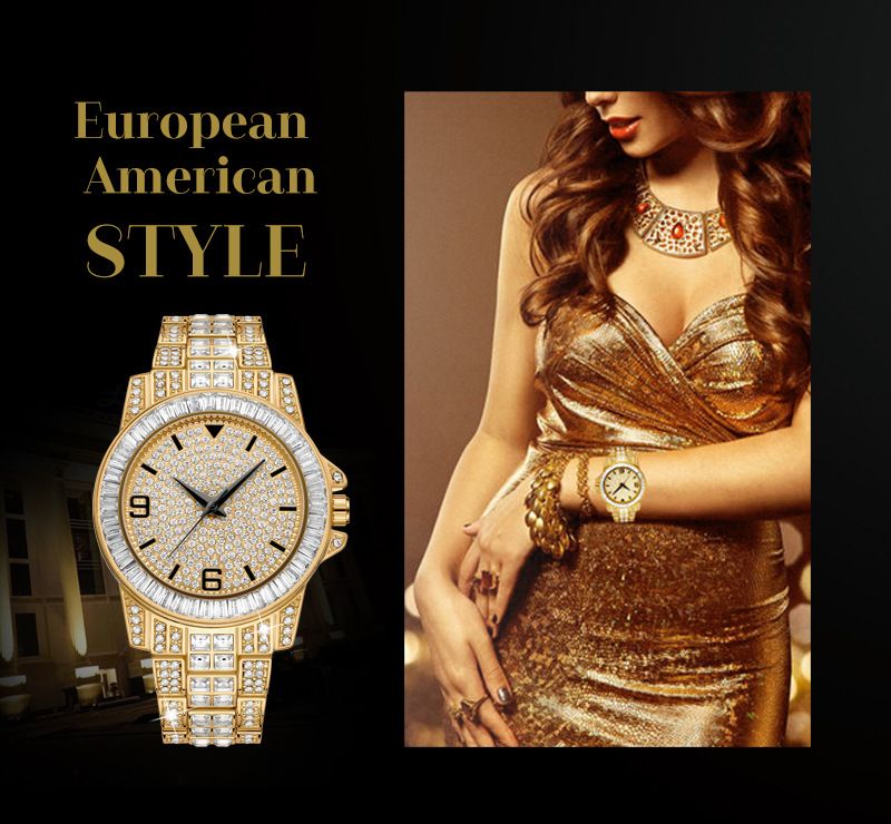 Women's Elegant Diamond Quartz Watch With Sparkling Crystal Bezel, Waterproof Stainless Steel Band, Fashionable Minimalist Design For Daily Wear_voghion.com
