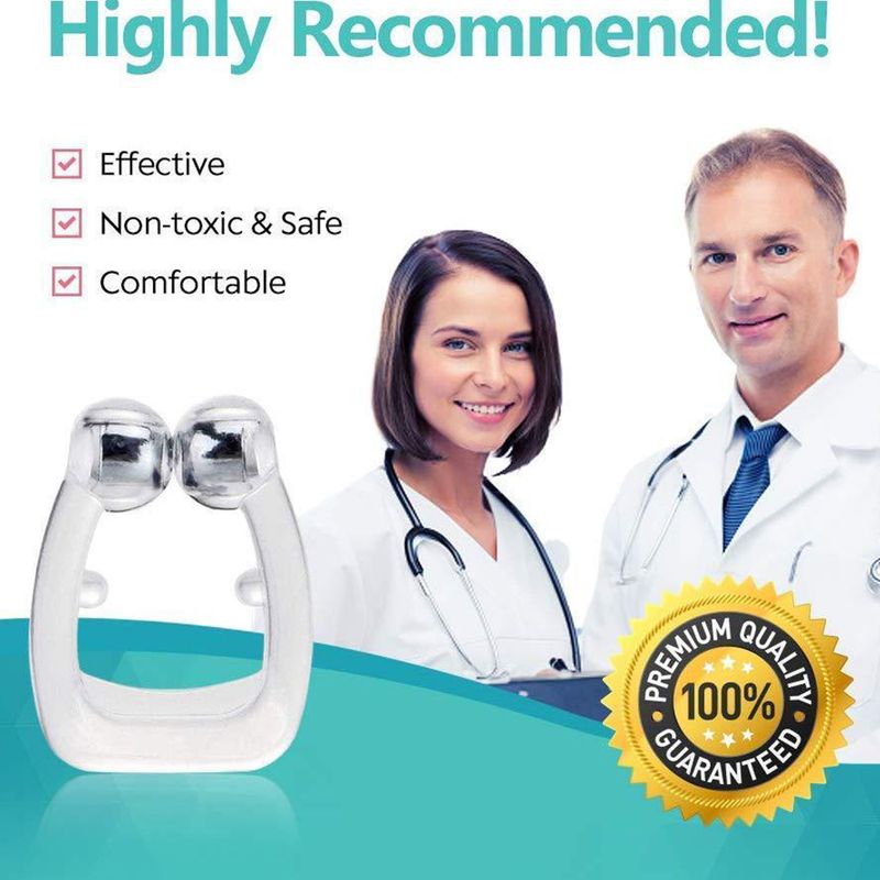 10 buc silicon magnetic anti-sforăit-stop sforăit nas clip somn tavă ajutor respirație apnee gardă noapte anti sforăit cu carcasă_voghion.com