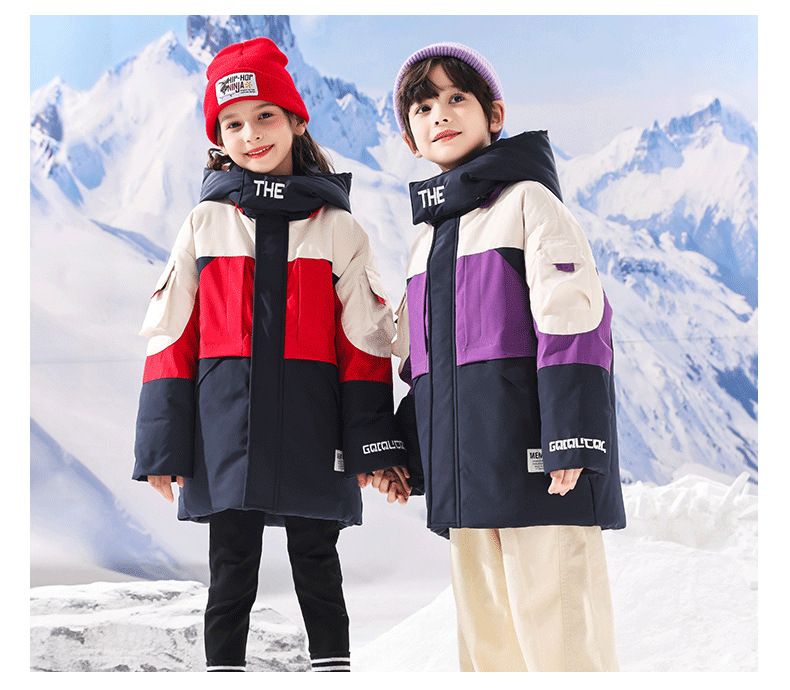 "Premium Kids Down Jacket For Boys & Girls - Warm Mid-Length Winter Coat With Stylish Design, Available In Multiple Colors & Sizes (110-170cm)"_voghion.com