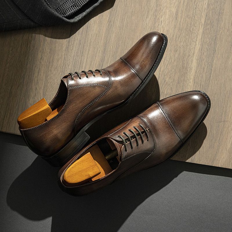 Qualità imbattibile 【 Spedizione entro 48 ore 】 Stile Scarpe eleganti da uomo in vera pelle a tre snodi classiche_voghion.com