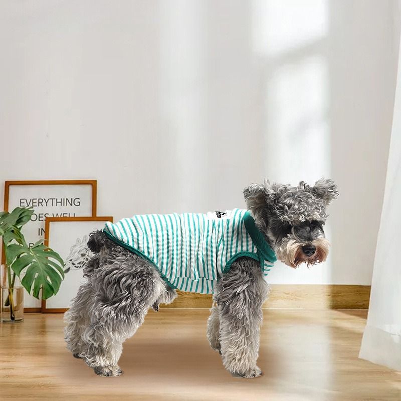 New Elastic Striped Vest Italian Whippet Large Greyhound Pet Apparel_voghion.com