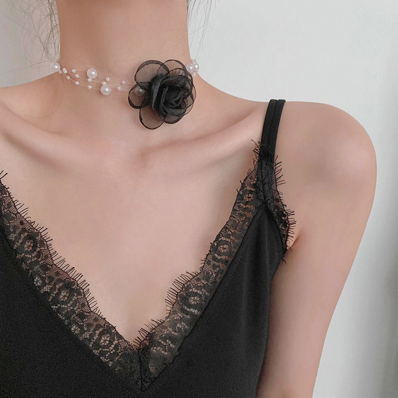 Gargantilla Veet de cadena de color dorado de doble capa lista para usar, collar corto de mariposa de moda para mujeres, niñas, estudiantes, estética gótica_voghion.com