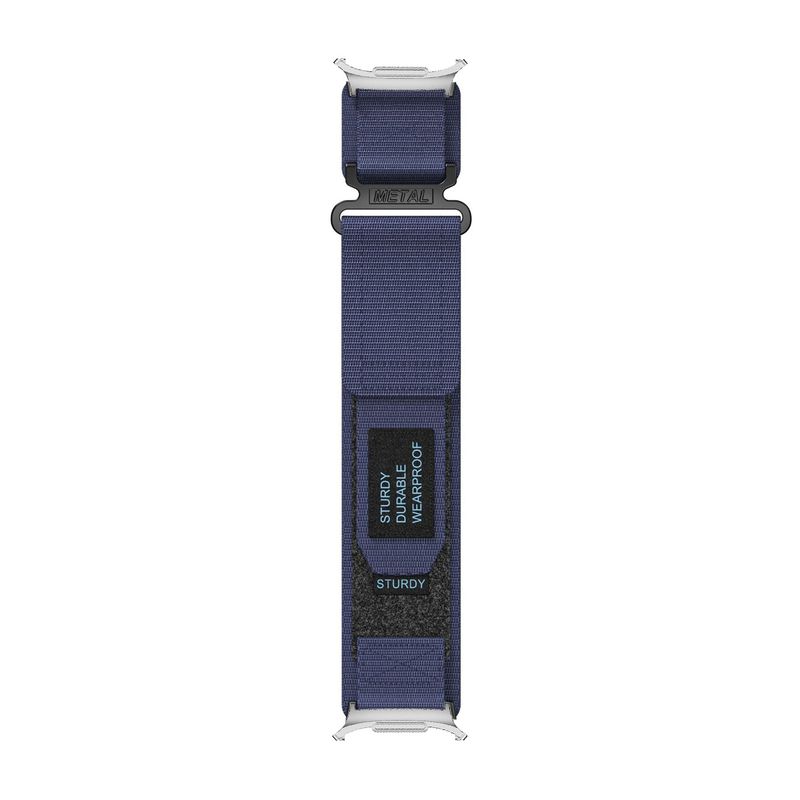 Velegnet til Samsung Galaxy Watch Ultra Metal Connector Velcro Sports Nylon Loop Flettet Rem_voghion.com
