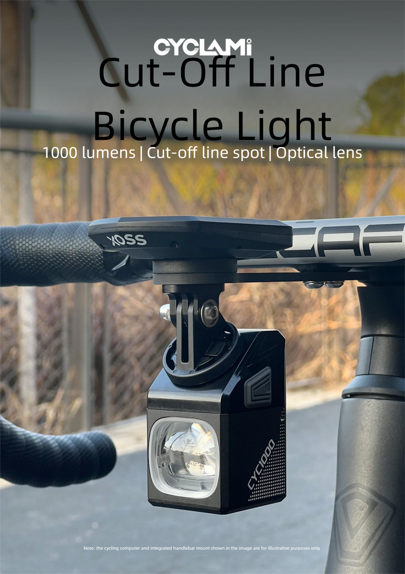 CYCLAIMI Bicycle 1000 Lumens Hanging Night Riding Road Front Light Mountain Bike Anti-Glare_voghion.com