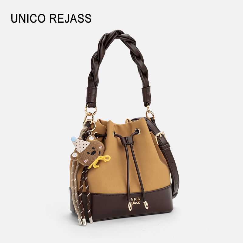 Nuova borsa a mano in pelle lucida per donna, borsa a secchiello, borsa a tracolla leggera di lusso di alta gamma_voghion.com