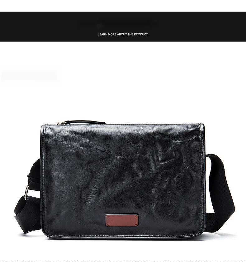 Malinte Head Große Kapazität Casual Fashion Crossbody Leder Hand Grab Muster Single Shoulder Herren Briefträgertasche_voghion.com