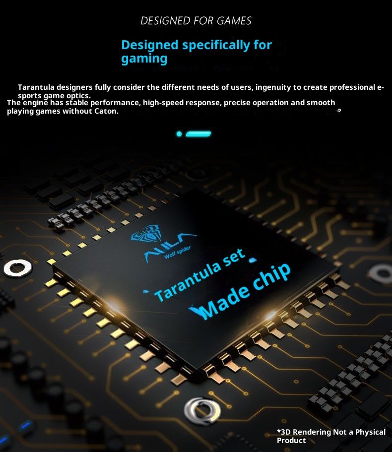 Digitex AULA/ Wolf Spider S50 Gaming-Maus, kabelgebunden, USB, Makroprogrammierung, 6D, Cross-Border, auf Lager, Großhandel, Ergonomie_voghion.com