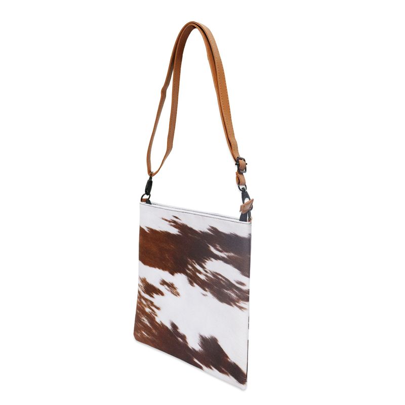 Sac à bandoulière léopard noir, sac à bandoulière en toile verticale avec fermeture éclair et tournesol pour femmes, sac d'étudiant_voghion.com