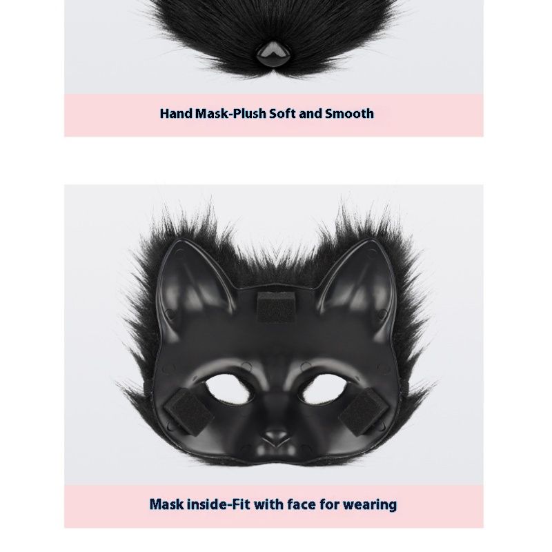 Simulation Plush Simulation Adult Mask Cosplay Halloween Ball Accessories Performance Props_voghion.com