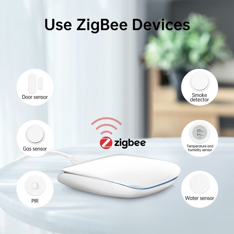AVATTO Tuya ZigBee 3.0 Hub, vezetékes átjáróhíd az intelligens élet alkalmazás hangvezérlésű távirányítójához, Alexa Google Home-mal működik_voghion.com