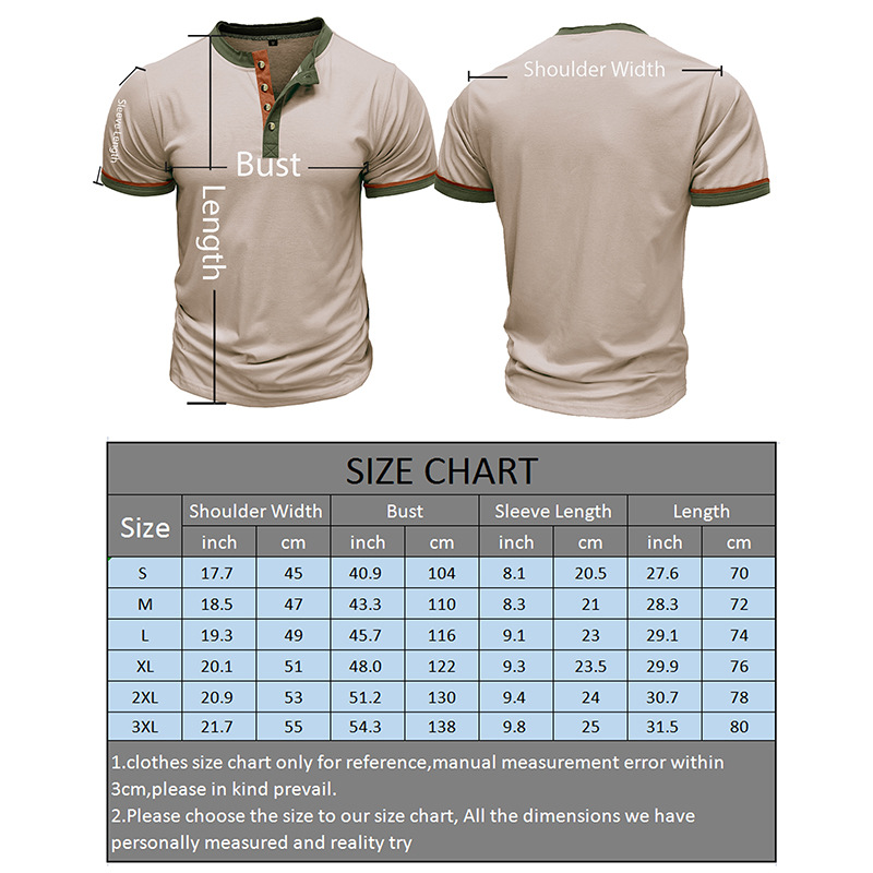 T-shirt à manches courtes 2023 Sports et Fitness Homme Outdoor Henley Shirt Bas Haut_voghion.com