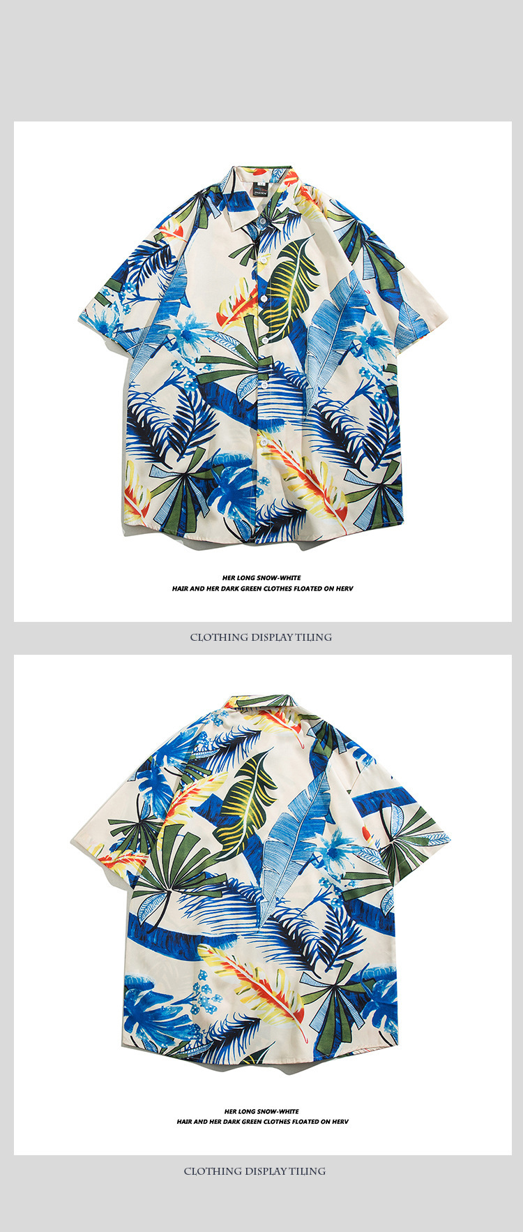 Neues 2024 Frühjahr/Sommer Herren-Strand-Hawaii-Kurzarm-Blumenhemd für Männer_voghion.com