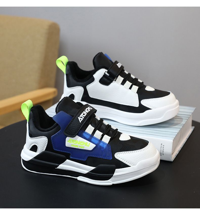 Kids Shoes Boys Shoes Autumn and Winter 2024 New Two Cotton Plus Velvet Warm Children's Sports Shoes Girls Casual Soft Sole_voghion.com