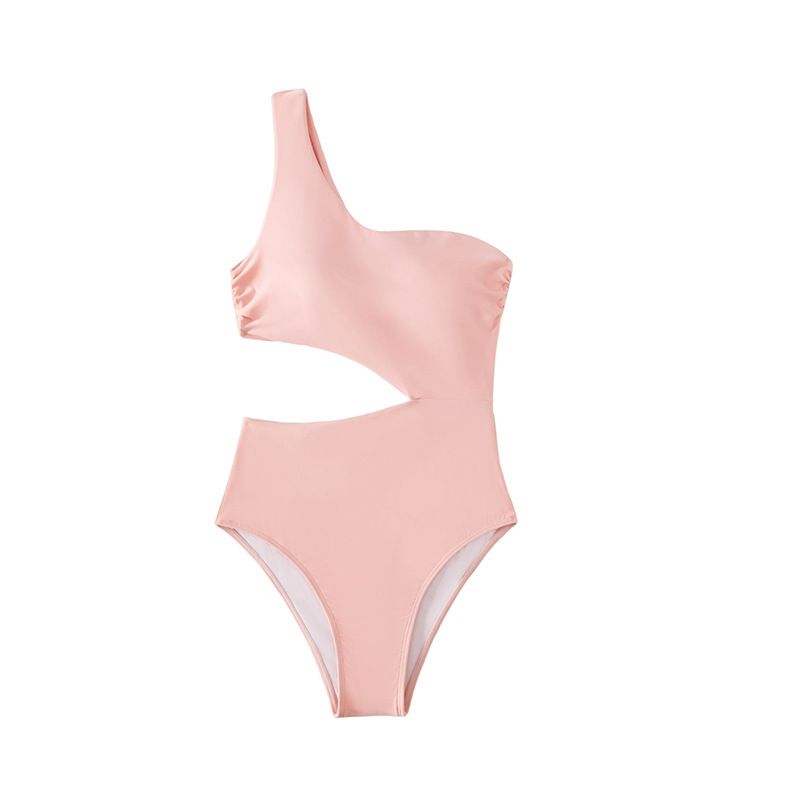 produit design bikini une pièce pour femme maillot de bain une pièce de couleur unie pour femme_voghion.com