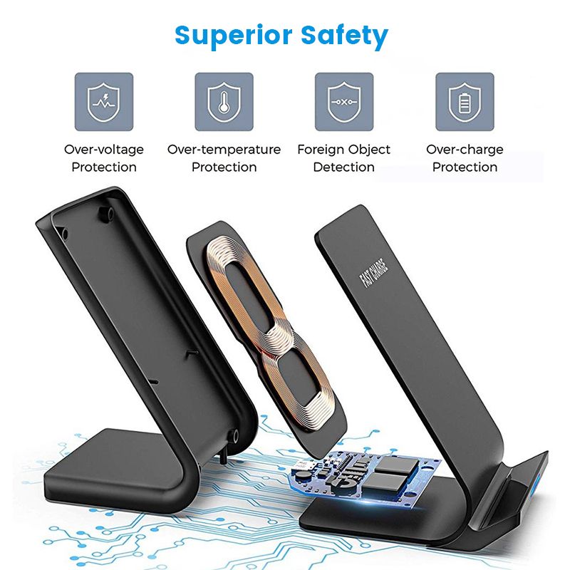 30W Qi Wireless Charger Stand Fast Charging Dock Station For IPhone 13 12 11 Pro X XS Max XR Samsung S20 S10 Xiaomi_voghion.com
