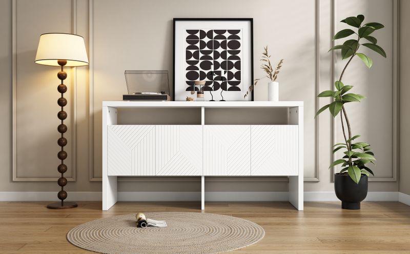 Credenza Weiß 140x75cm con 4 cassetti e 2 cassetti_voghion.com