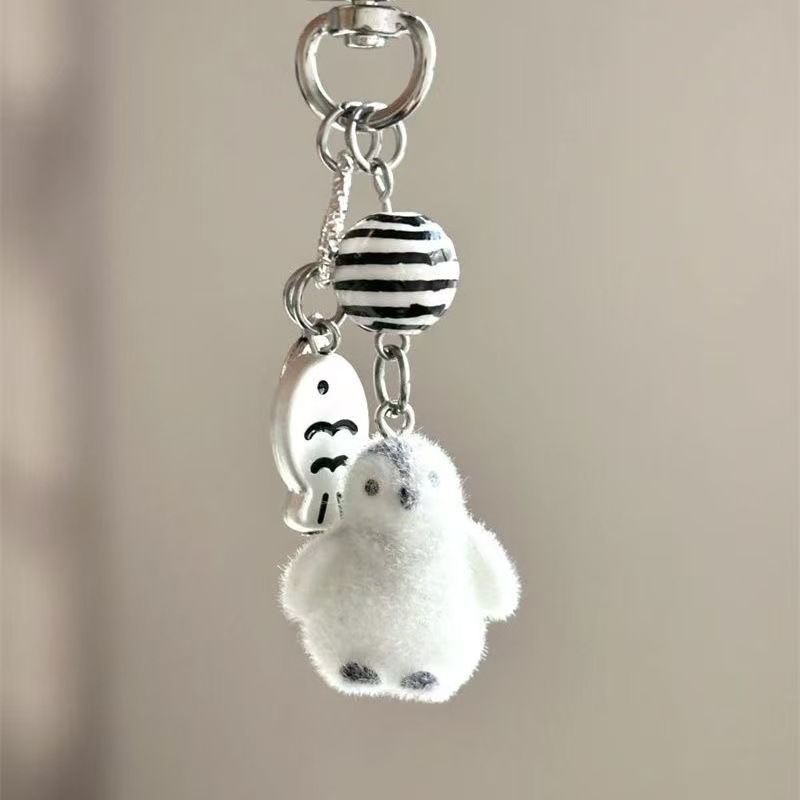 Velvet Cartoon Keychain Polar Bear Pendant Ornament Decoration_voghion.com