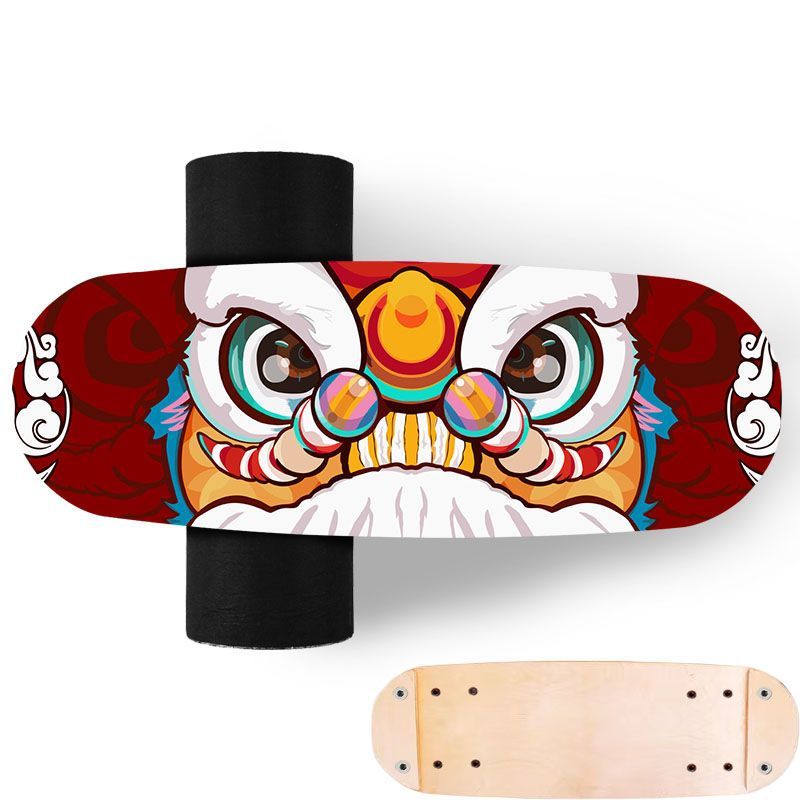 Indoor Fitness Balance Single Yoga Ski Surfing Paddle Board Core Training Small Equipment Maple Wood Surface_voghion.com