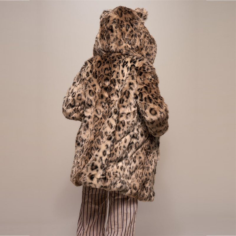 Cappotto in pelliccia imitazione moda da donna Giacca in pelliccia sottile calda e spessa con cappuccio a maniche lunghe_voghion.com