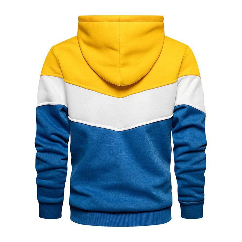 Herrenbekleidung Herbst und Winter Direktlieferung ab Werk Farblich passender, lockerer, lässiger Pullover mit Seitennahttasche und Kapuzenpullover für Jugendliche_voghion.com