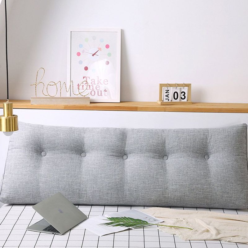 SOGA 100cm Silver Triangular Wedge Bed Pillow Headboard Backrest Bedside Tatami Cushion Home Decor_voghion.com