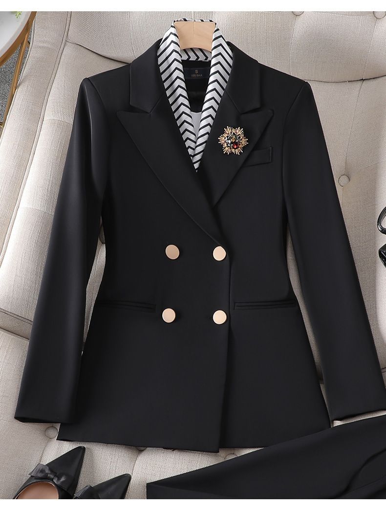 Îmbrăcăminte pentru femei Costum dublu de înaltă calitate, costum profesional, costum feminin, stil zeiță, examen de artă, gazdă de emisiune, haine de lucru formale_voghion.com