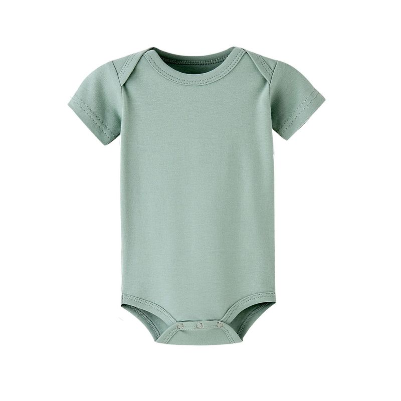 Kids' Clothing Newborn Summer Triangle Romper Solid Color Short Sleeved Baby Clothes One Piece Romper Wrap Fart Clothes Crawling Clothes Baby Clothes_voghion.com
