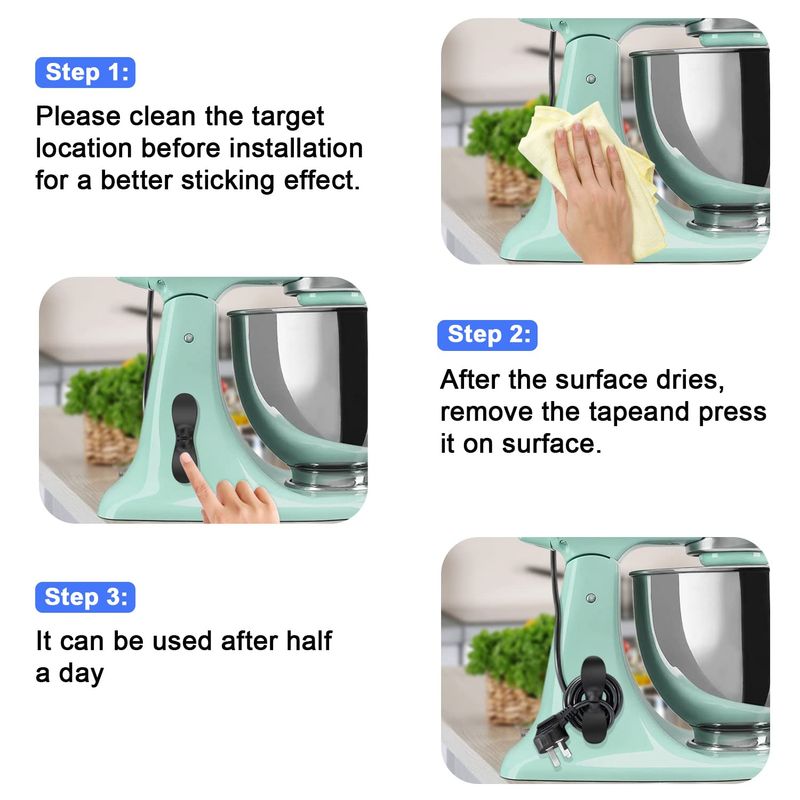 2 pezzi Organizzatore per cavi Clip per cavi - Avvolgicavo fisso per spina senza traccia Home EU_voghion.com