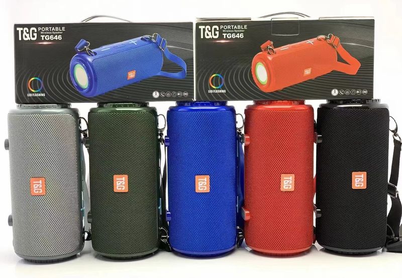 2022TG646 Bluetooth-Lautsprecher Outdoor Tragbare Battle Drum Farblicht Einsteckkarte U-Disk Radio Subwoofer_voghion.com