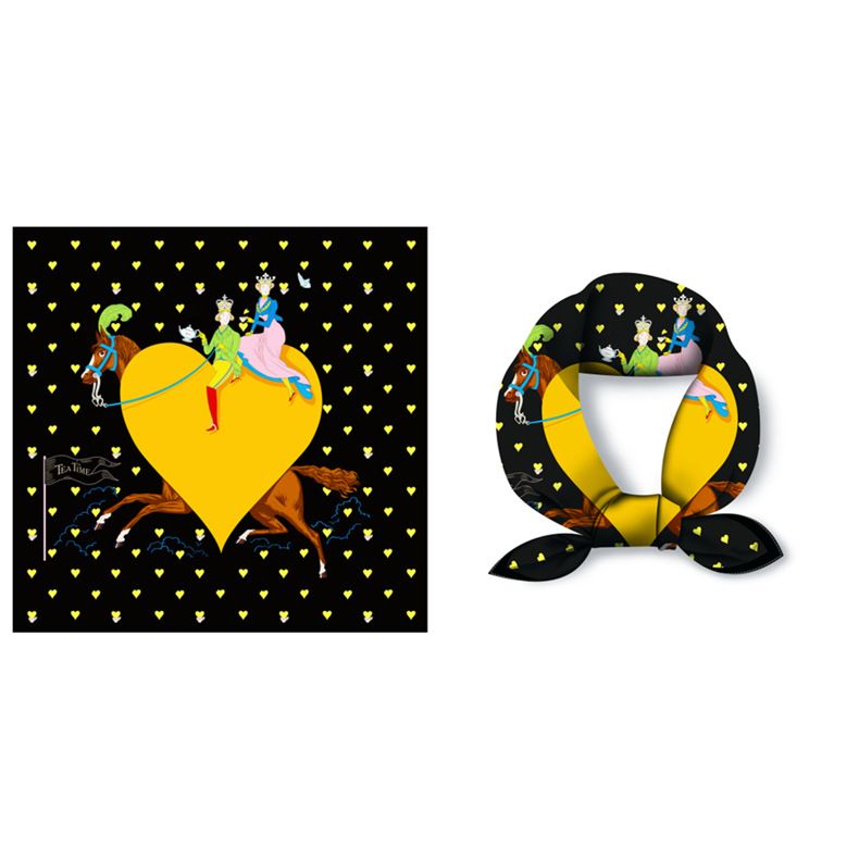 Bufanda cuadrada pequeña de 53 cm, regalo para mujer, edición coreana, nueva bufanda de amor, chal de seda estilo niña linda_voghion.com