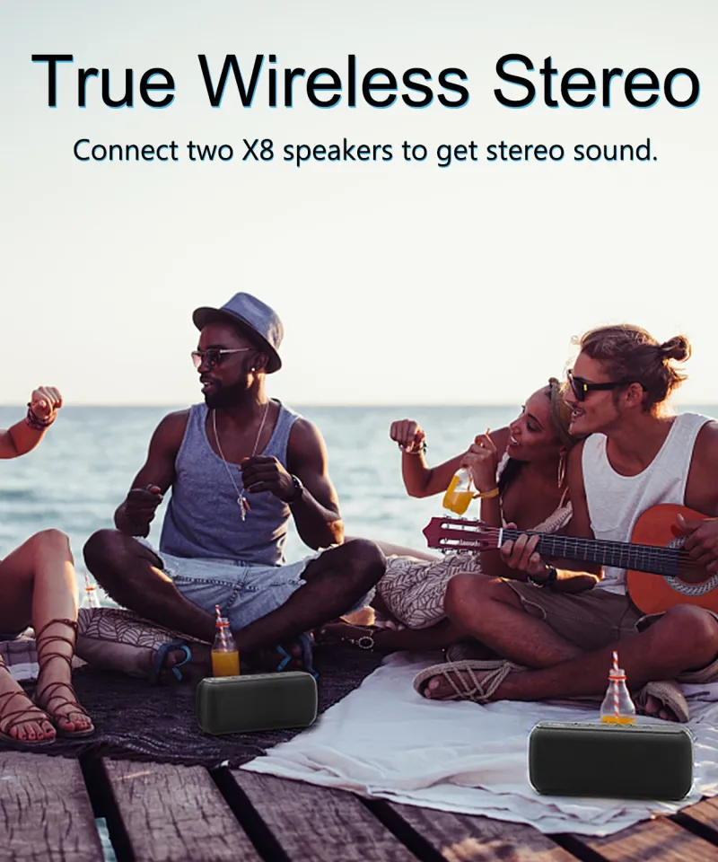 X8 II 60W Portable Bluetooth-Compatible Speakers 6600mAh Bass Sound Box Wireless Waterproof TWS Boombox_voghion.com