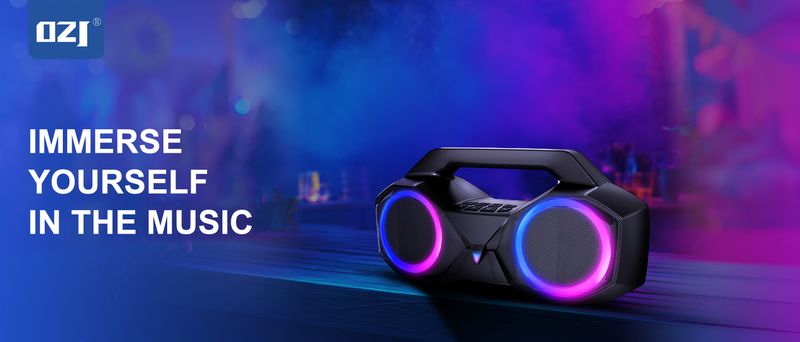 Bluetooth-Lautsprecher, 80 W, laut mit Bass, 20 Stunden Spielzeit, IPX7 wasserdicht, RGB-Lichter, TWS, kabellose Lautsprecher, für draußen, zu Hause, für Partys, am Pool, am Strand, beim Tailgating, im Fitnessstudio, als Geschenk_voghion.com