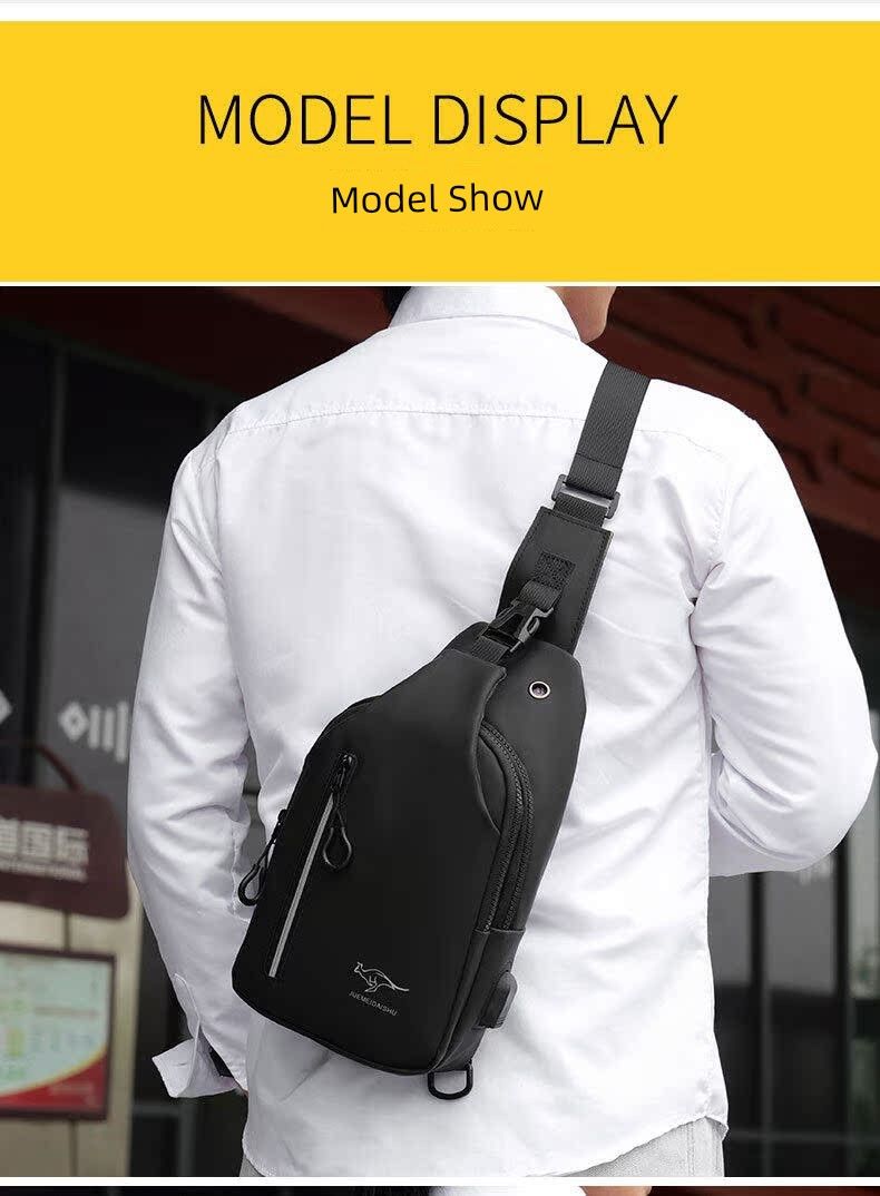 Borsa a tracolla monospalla impermeabile di grande capacità, per sport all'aria aperta, da uomo, casual_voghion.com