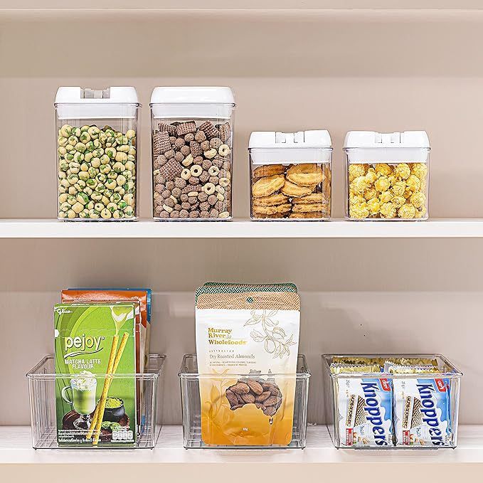 Scatola per snack, scatola per conservare bustine di tè, scatola di finitura da scrivania a quattro griglie, cucina trasparente per alimenti, scatola per conservare in frigorifero._voghion.com