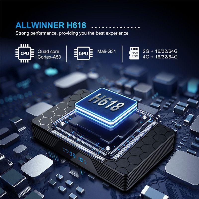 Smart X98H PRO TV Box – Android 12, Allwinner H618, WiFi6, BT5.0, 4K UHD Streaming Device_voghion.com
