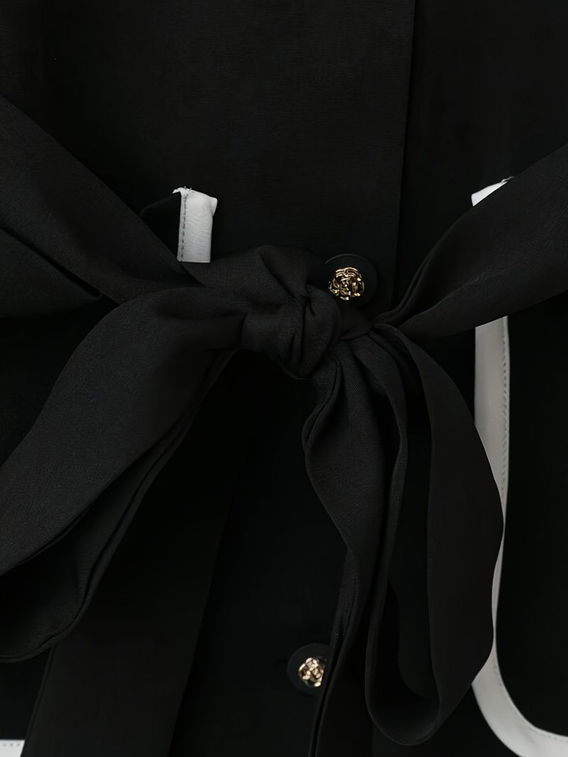 Women's Clothing Fashionable Elegant Stitching Slim Waist Contrast Color Sleeveless Vest_voghion.com