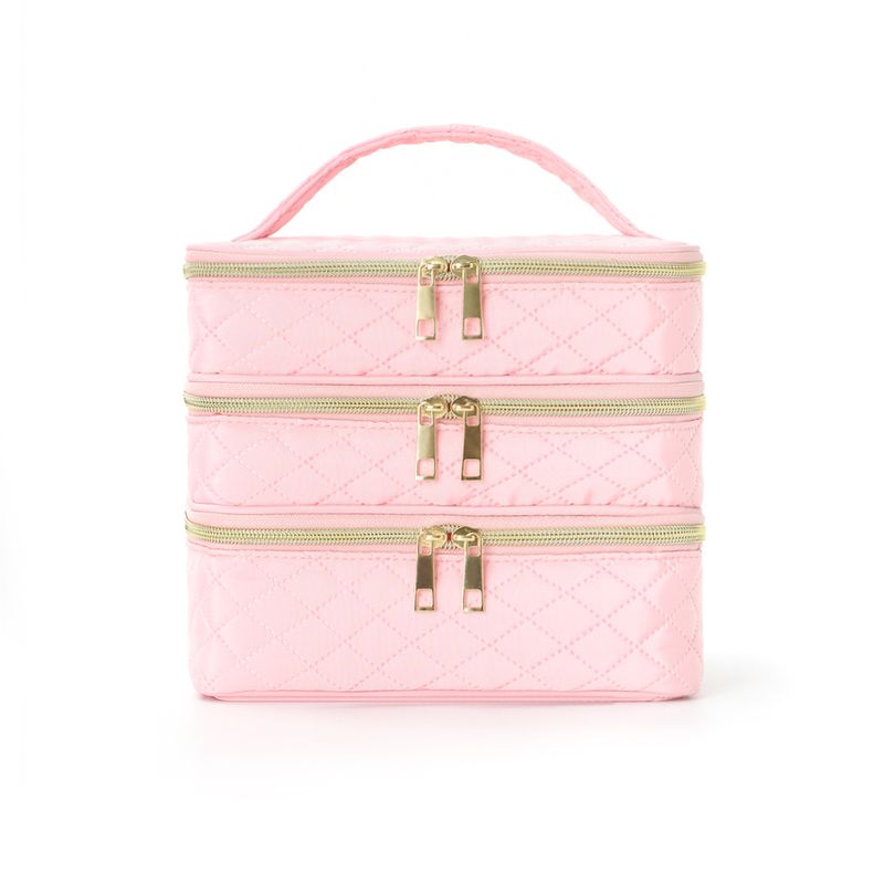 Trousse de toilette à trois compartiments, grande capacité et de haute qualité, sac de toilette portable, trousse de rangement cosmétique de voyage_voghion.com