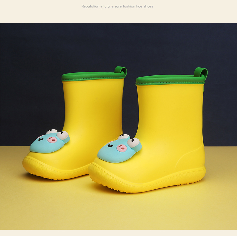 Regenstiefel für Mädchen und Jungen, niedliche Tiere, für draußen, wasserdicht, rutschfest, Gummistiefel für kleine Kinder, Motorrad-Regenstiefel_voghion.com