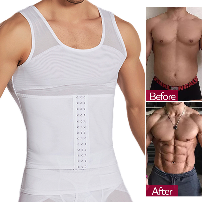 Body Shaper Heren Compressie Vest Buik Shapewear Buik Afslanken Schede Gynaecomastie Shapers Korset Taille Tr S_voghion.com