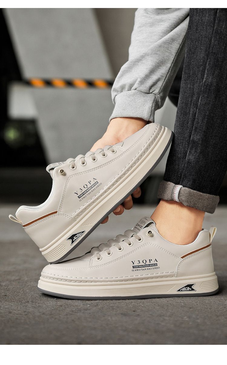 Atmungsaktive Freizeit-Sneaker für Herren – leichte Slip-On-Schuhe in Weiß für den Sommer, modische Low-Top-Loafer mit Schnürung und bequemer EVA-Innensohle_voghion.com