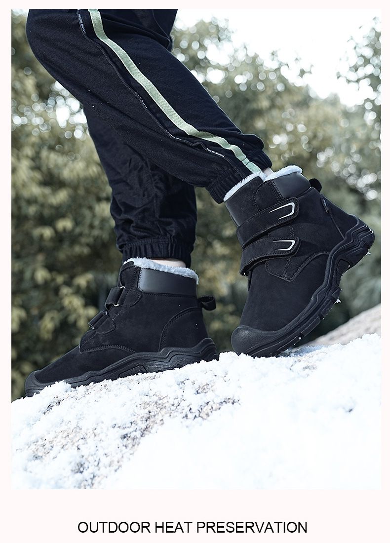 Kids' Outdoor Hiking Warm Martin Boots - Winter Snow Boots With Thick Insulation, High-Top Comfortable Shoes For Boys And Girls_voghion.com
